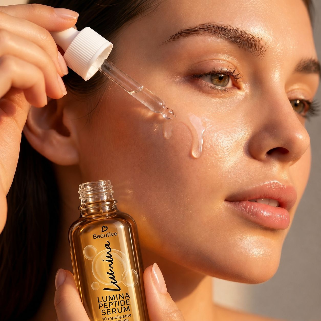 Applicazione Lumina Peptide Serum
